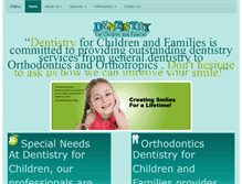 Tablet Screenshot of dentistry4children.net