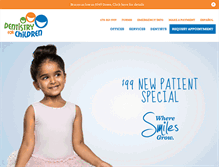 Tablet Screenshot of dentistry4children.com